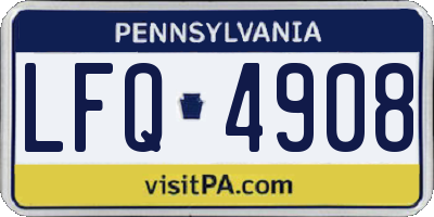 PA license plate LFQ4908