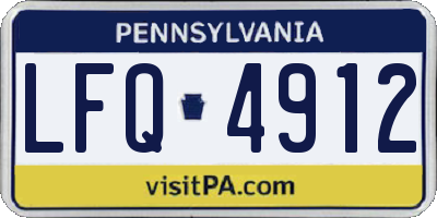 PA license plate LFQ4912