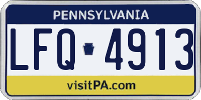 PA license plate LFQ4913