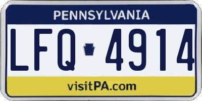 PA license plate LFQ4914