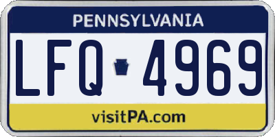 PA license plate LFQ4969