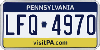 PA license plate LFQ4970