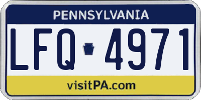 PA license plate LFQ4971
