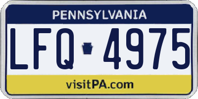 PA license plate LFQ4975