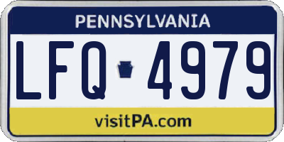 PA license plate LFQ4979