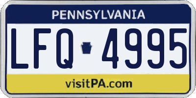 PA license plate LFQ4995