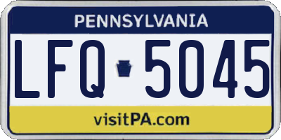 PA license plate LFQ5045