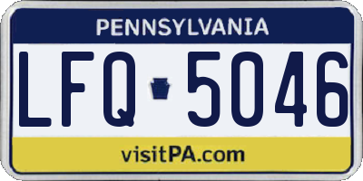 PA license plate LFQ5046