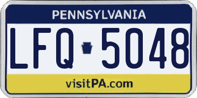 PA license plate LFQ5048