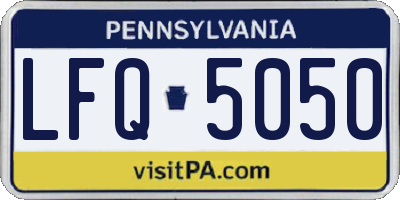PA license plate LFQ5050