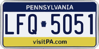PA license plate LFQ5051
