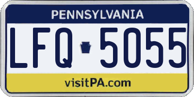 PA license plate LFQ5055