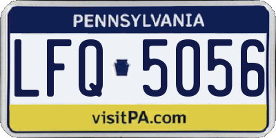 PA license plate LFQ5056