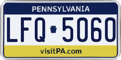 PA license plate LFQ5060