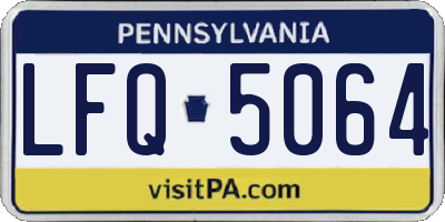 PA license plate LFQ5064