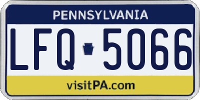 PA license plate LFQ5066