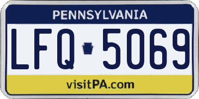 PA license plate LFQ5069