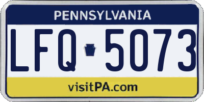 PA license plate LFQ5073