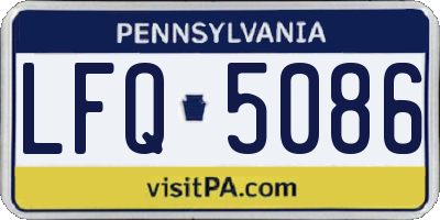 PA license plate LFQ5086