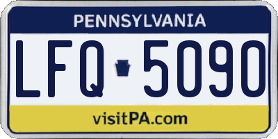 PA license plate LFQ5090