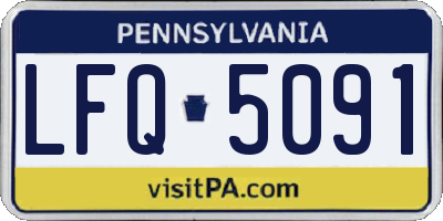 PA license plate LFQ5091