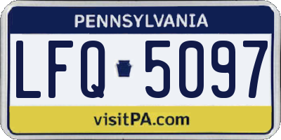 PA license plate LFQ5097