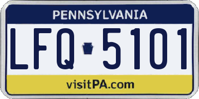 PA license plate LFQ5101