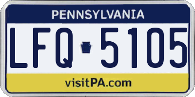 PA license plate LFQ5105