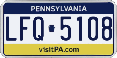 PA license plate LFQ5108