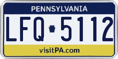 PA license plate LFQ5112