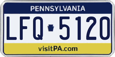 PA license plate LFQ5120