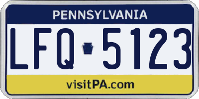 PA license plate LFQ5123