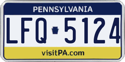 PA license plate LFQ5124