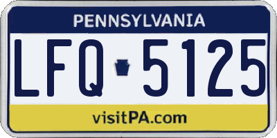 PA license plate LFQ5125