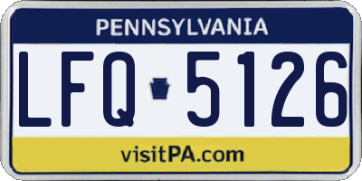 PA license plate LFQ5126