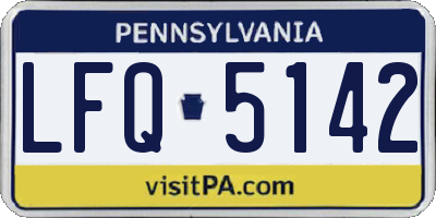 PA license plate LFQ5142