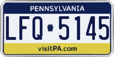 PA license plate LFQ5145