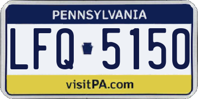 PA license plate LFQ5150