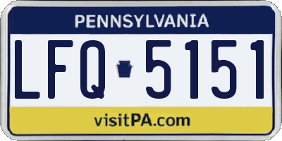 PA license plate LFQ5151