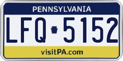 PA license plate LFQ5152