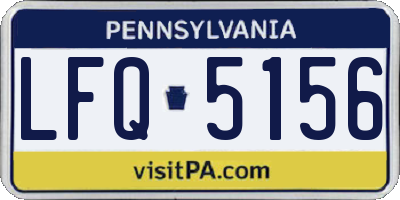 PA license plate LFQ5156