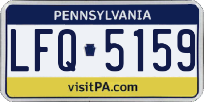 PA license plate LFQ5159