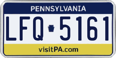 PA license plate LFQ5161