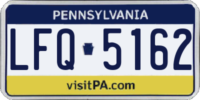 PA license plate LFQ5162