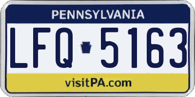 PA license plate LFQ5163