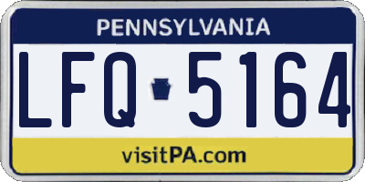 PA license plate LFQ5164