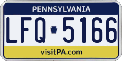 PA license plate LFQ5166