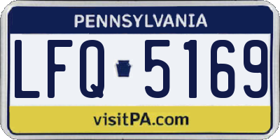 PA license plate LFQ5169