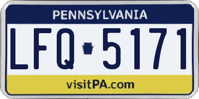 PA license plate LFQ5171