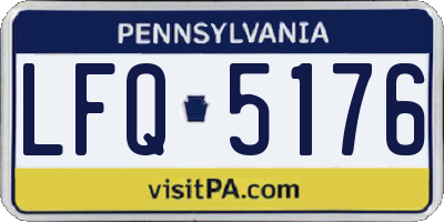 PA license plate LFQ5176